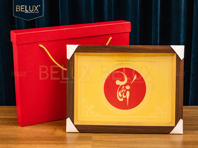 Tranh chữ Trí Đức bằng đồng 45x30cm thiết kế theo yêu cầu